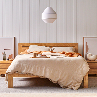 Anya Bed Frame - Solid Oak