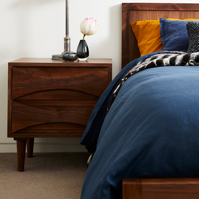 Arne Bedside Table - Solid Walnut