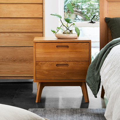 Maximus Bedside Table - Solid Oak