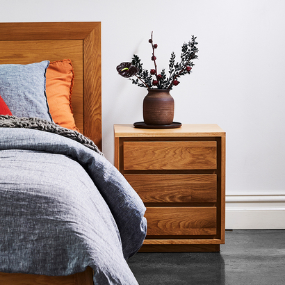 Tobias Bedside Table - Solid Oak