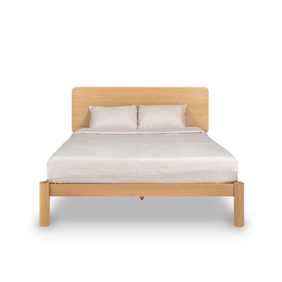 Olivia Rounded Headboard Bed Frame - Oak