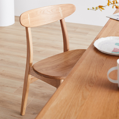 Magnus (Astrid) Dining Chair - Solid Oak - Oak Seat