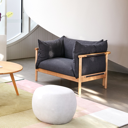 Olivia Armchair - Solid Oak - Fabric