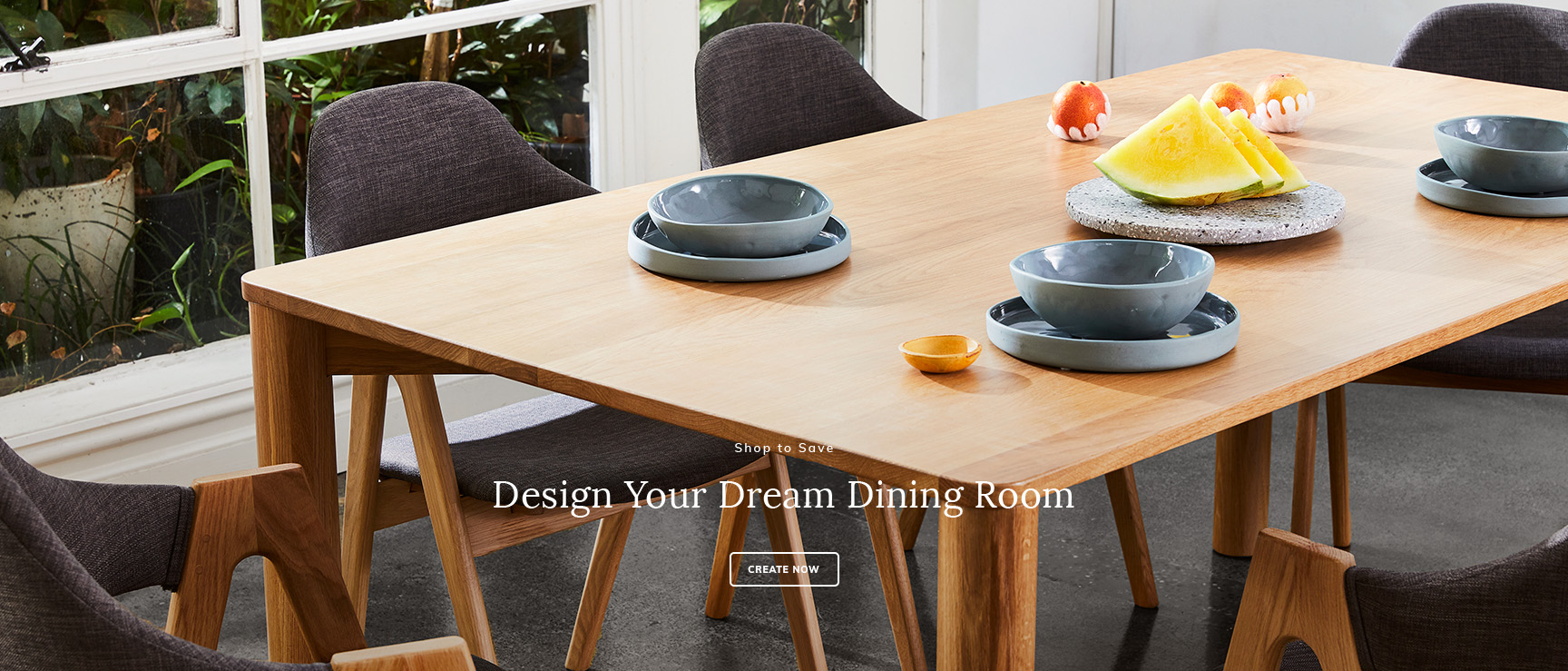 Dining Set Builder Homepage Banner - Desktop