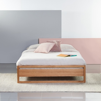 Bruno Bed Base - Solid Oak