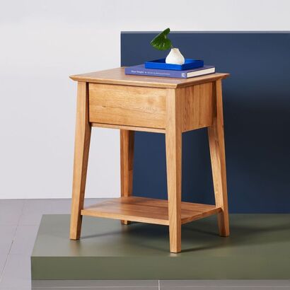 Jolanda Bedside Table - Solid Oak