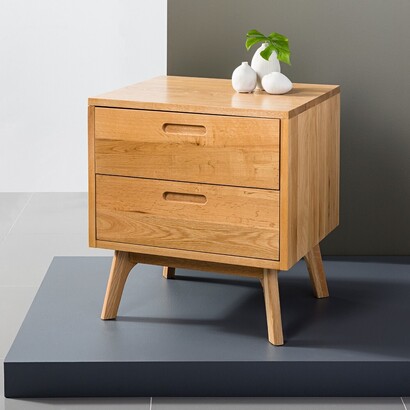 Maximus Bedside Table - Solid Oak