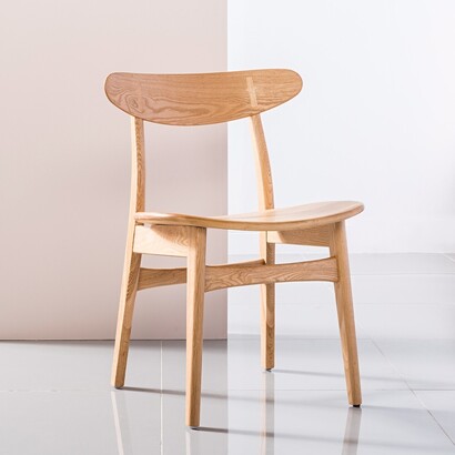 Magnus (Astrid) Dining Chair - Solid Oak - Oak Seat