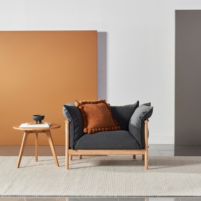 Olivia Armchair - Solid Oak - Fabric