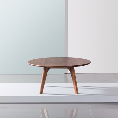 Magnus Round Coffee Table - Solid Walnut