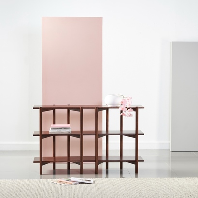 Olivia Modular Shelf - Double Width - Solid Walnut