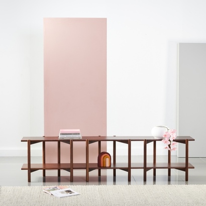 Olivia Modular Shelf - Triple Width - Solid Walnut