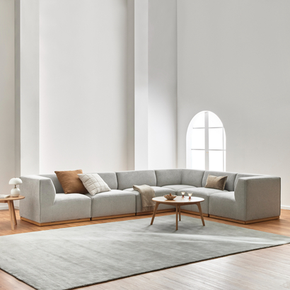 Walter Modular Sofa 6 Seat Corner w / Arms