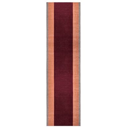 Rand Handloom Runner Rug - Berry Red / 80x400