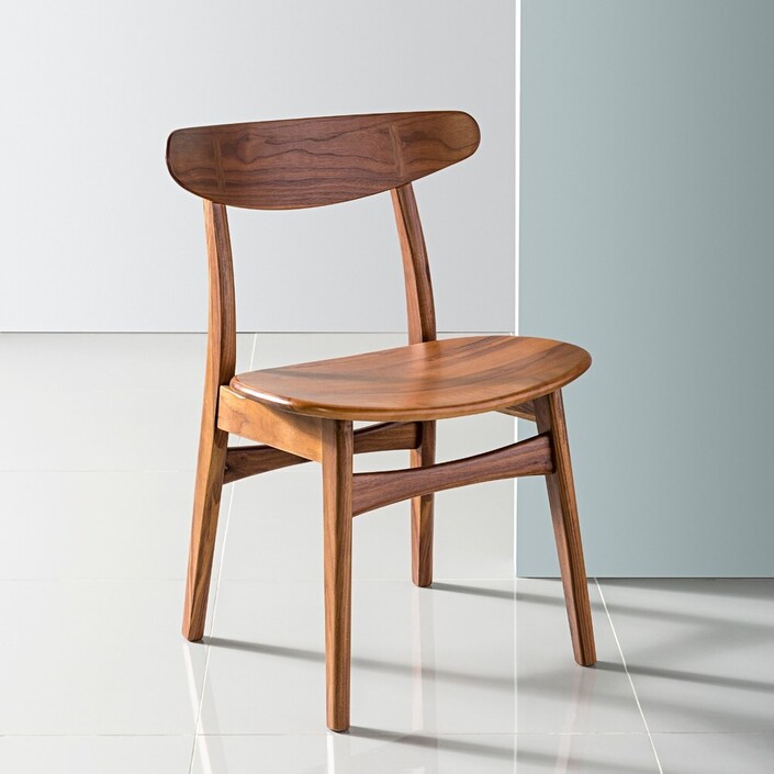 Astrid Dining Chair - Solid Walnut - Walnut Seat