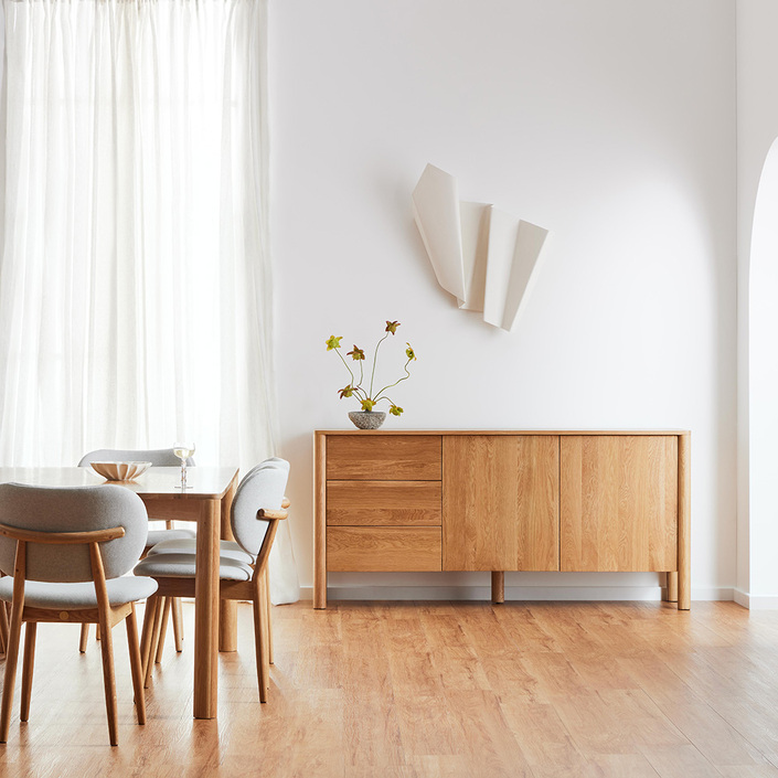 Olivia Sideboard - Solid Oak - 180x45x85cm