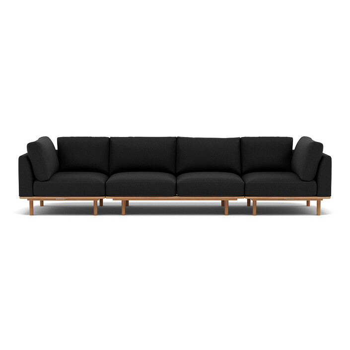 Anika Modular Sofa 4 Seater  - Coal Grey Fabric