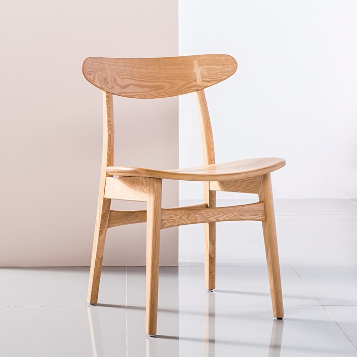 Astrid Solid Oak Dining Chair - Oak Seat