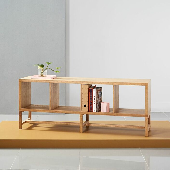 Jonas 4x1 Display Shelf - Oak - 145x33x60cm