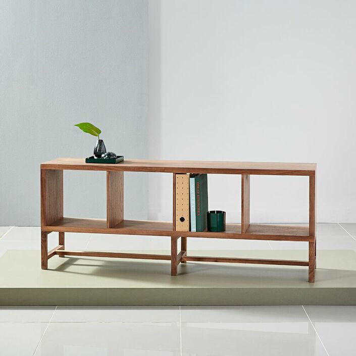 Jonas 4x1 Display Shelf - Walnut - 145x33x60cm