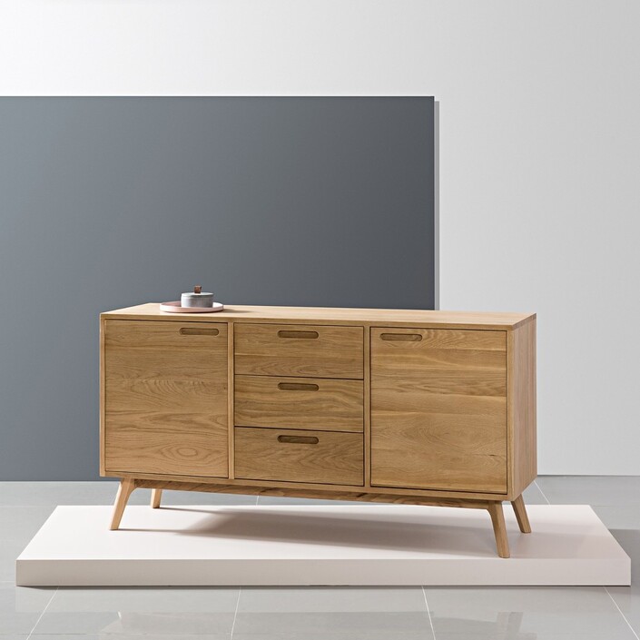 Maximus Sideboard - Solid Oak - 150x45x80cm - Angled Legs