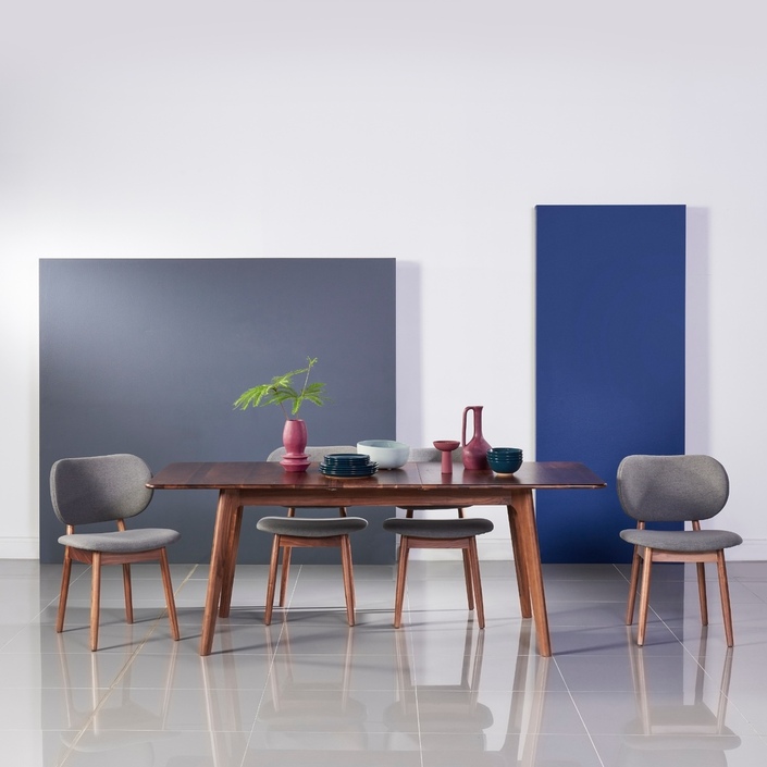 Magnus Extension Dining Table - Solid Walnut - 160-200cm x 90cm