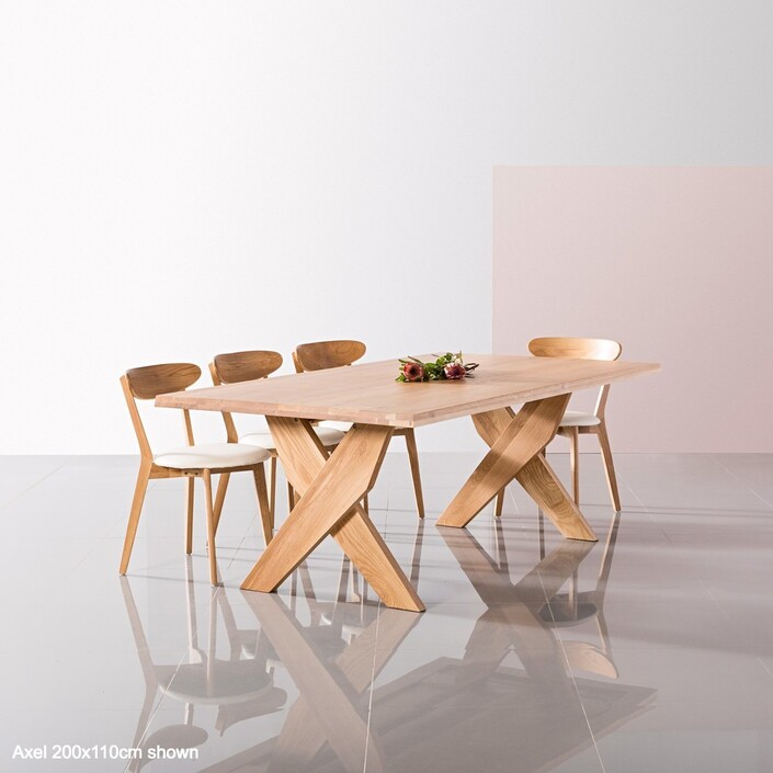 Axel Dining Table - Solid American Oak - 180x100cm