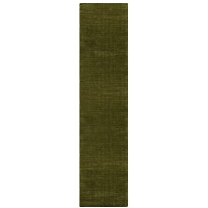 Freya Handloom Runner Rug - Nori Green / 80x300