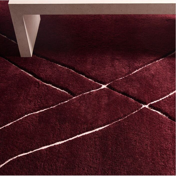 Macke Hand Knotted Rug - Berry Red / 200x290